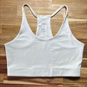 Girlfriend Collective Classic cream Bralette unpadded, sports bra, size L